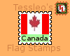 Canada flag stamp
