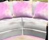 pink&white marble sofa