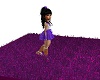 kids 3d purple fur rug