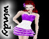 Purple White Flower Girl