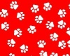 Red Paw Print Nails
