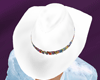 WHITE HAT AND HAIR