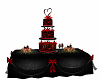 Red & Black Wedding Cake