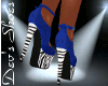 {D} Blue Zebra Heels