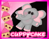 !C Elephant Kids Bow Kid