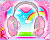 pink fur headphones <3