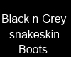 Bl n Grey Snakeskin Boot
