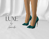 LUXE Pumps Teal Plaid