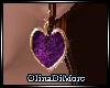 (OD)Purple heart earring