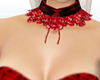 *T* Red Lace Collar