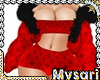 Fur Faux Add On Red/Blac
