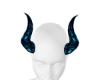 blue black horns