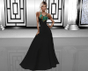 Teal Roses Gown