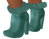Winter Holiday Teal Boot