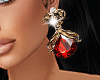Red and Gold Earrings