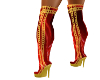 Red Gold PVC Boots (F)