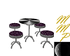 purple/silver club table