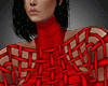 s!Red Mesh Latin top