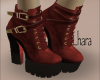 Red winter boots