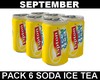 (S) Pack 6 soda ICE TEA