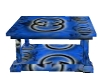 blue  coffee table