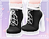 琴. Lace boots black v1