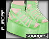 ±. Sandals Lime