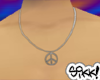 Silver Peace Sign Chain