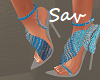 Blu/Gray Drape Heels