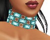 *k* Silver Blue Choker