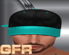 teal & black cap