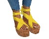 YELLOW PLATFORM SANDALS