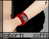 :a: Red PVC Cuffs F