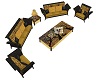 Black & Gold sofa set