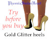 Gold Glitter heels