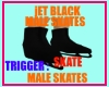 ~Z  Jet Black ICE SKATES