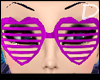 {D} Heart Glasses Purple