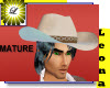 gray hair cowboy hat