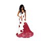 red white evening gown