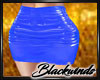 Blue Leather Skirt