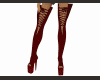 Red thight high boots