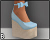 Blue Bow Wedges