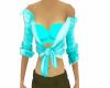 Teal Knotted Shirt