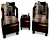 Lion Wood Chair Set