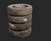 Old car tire
