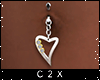 ~C2X~ Heart Belly Ring