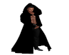 BLK HOODED ROBE LAYER