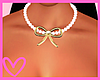 𝓖𝓑. Bow Necklace.
