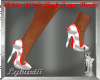 White W Red Trim Heels