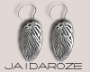Stylized Leaf Ear Silver